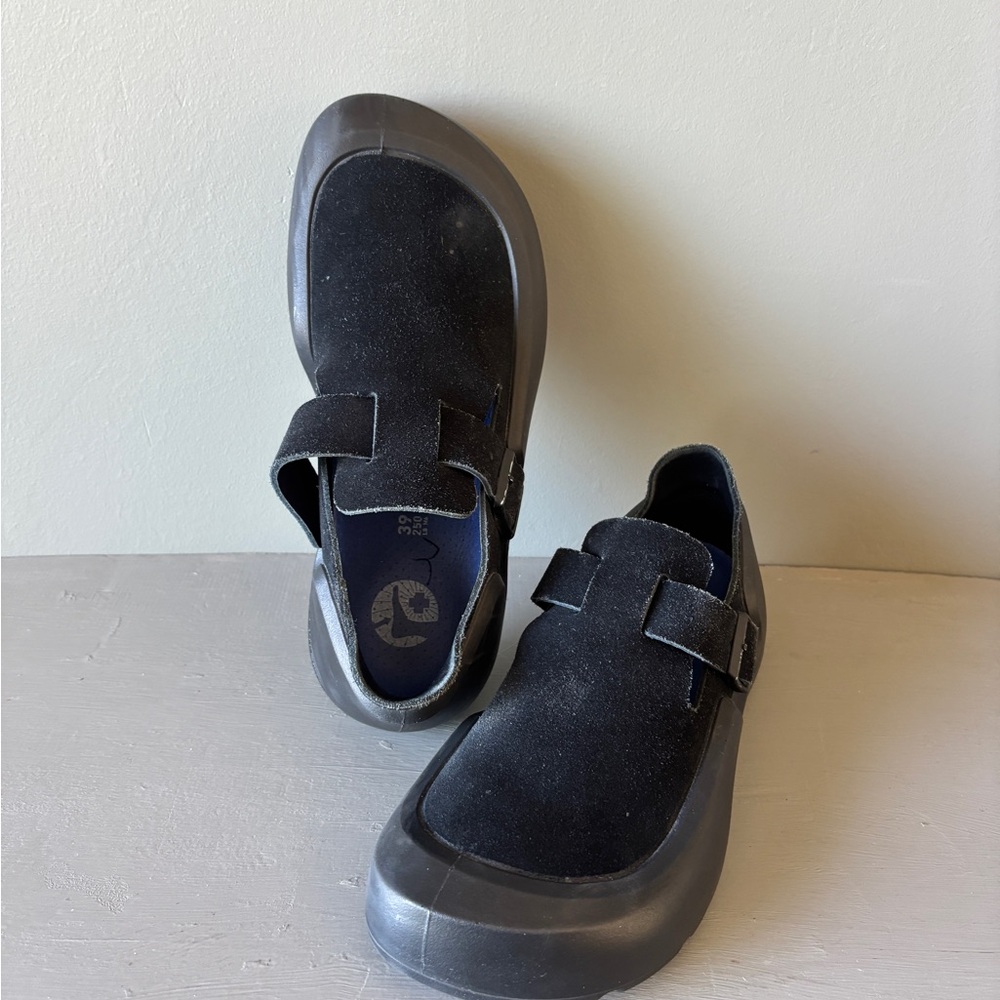 Birkenstock Reykjavik Nubuck Leather Shoes 39N Black - Picture 5 of 12